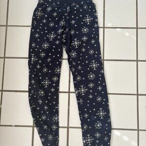 Old Navy Snowflake Dark Blue Pajama Bottoms